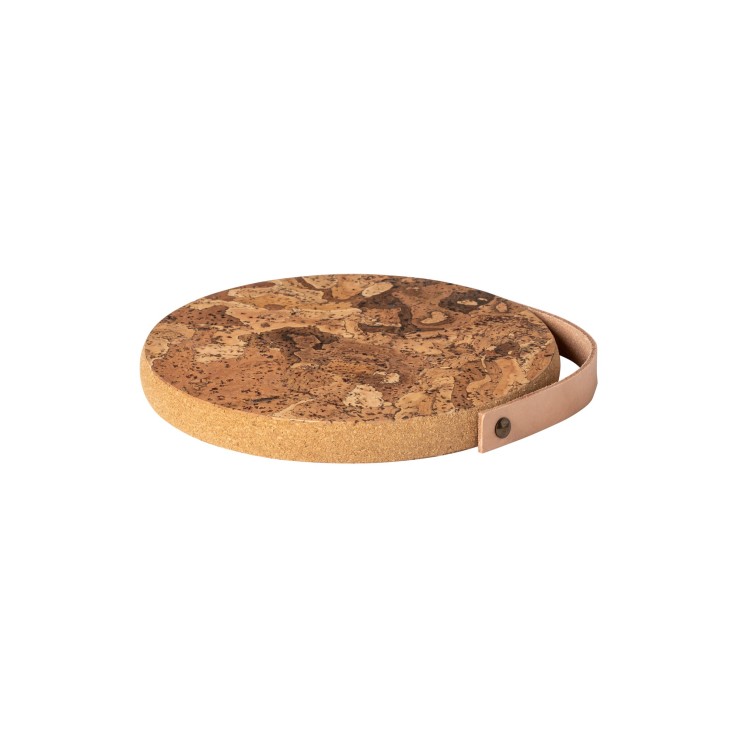 Dessous de Plat en Liège Petit avec Poignée en Cuir Cork by Casafina en grès