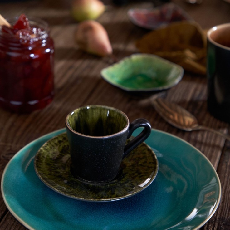 Tasse à Café et Soucoupe Riviera en grès