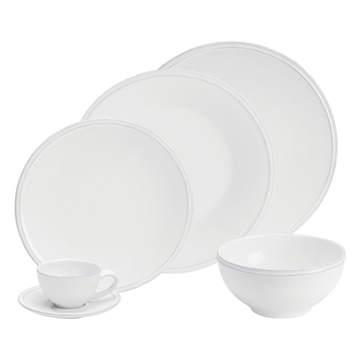 Set Table 30 Pièces avec Tasse et Soucoupe à Café Friso en grès