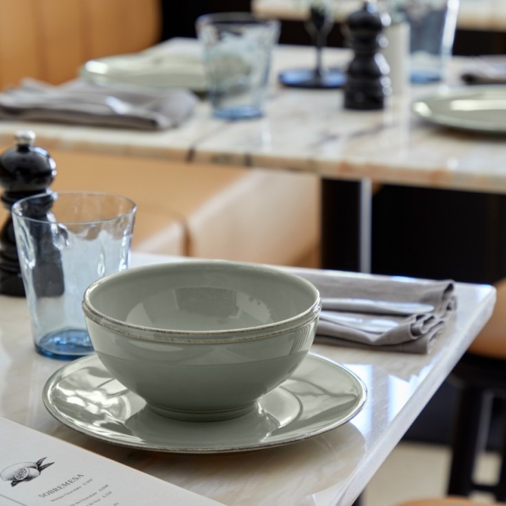 Set Table 30 Pièces avec Tasse et Soucoupe à Café Friso en grès