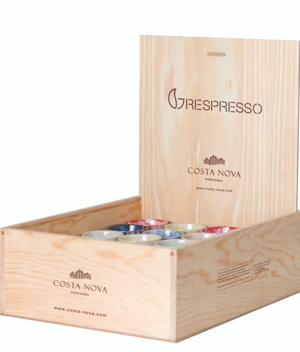 Boîte en Bois 40 Tasses...