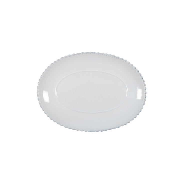 Plat Ovale Petit Pearl en grès