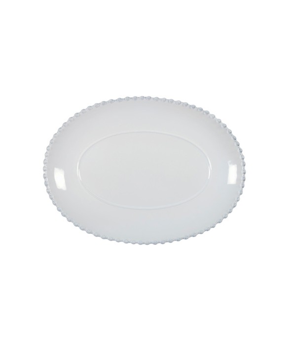 Plat Ovale Petit Pearl en grès
