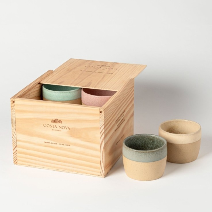 Boîte Gift 8 Tasses Lungo Arenito en grès
