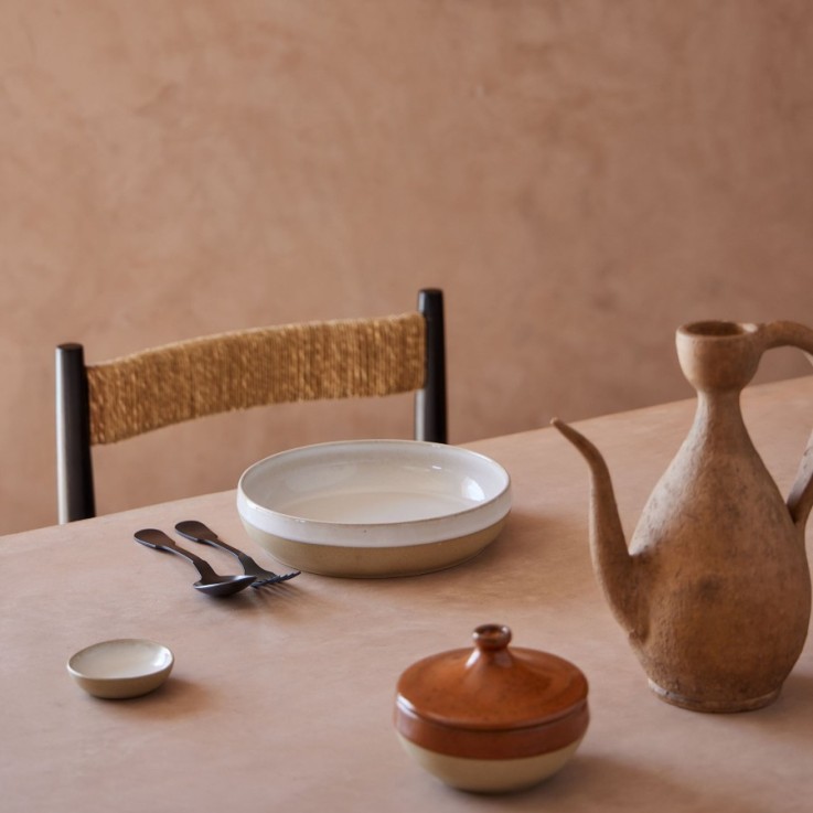 Assiette Creuse à Pâtes Marrakesh en grès