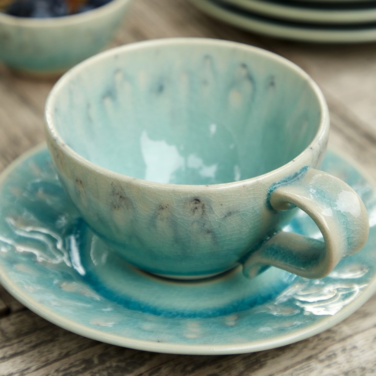 Tasse à Thé et Soucoupe Madeira en grès