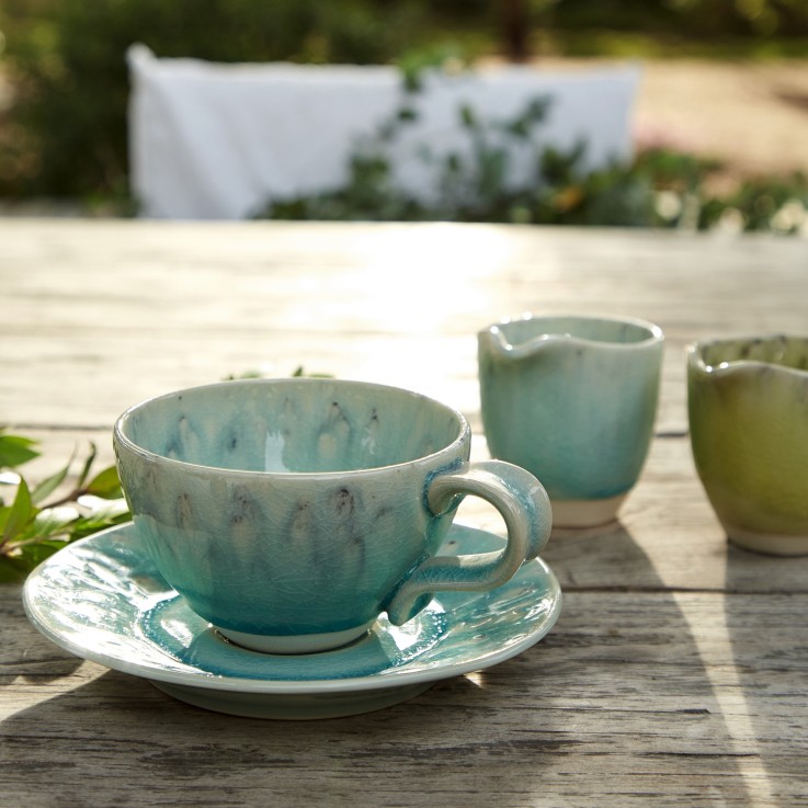 Tasse à Thé et Soucoupe Madeira en grès