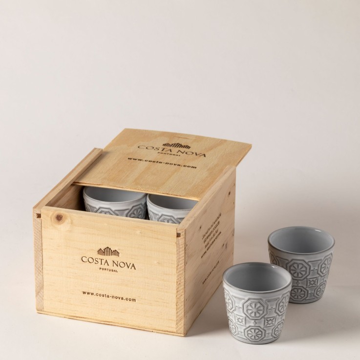 Boîte Gift 8 Tasses Espresso Grespresso en grès