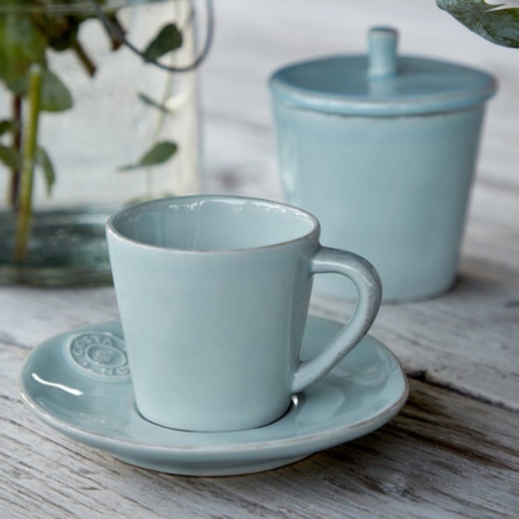Set Table 30 Pièces avec Tasse et Soucoupe à Café Nova en grès