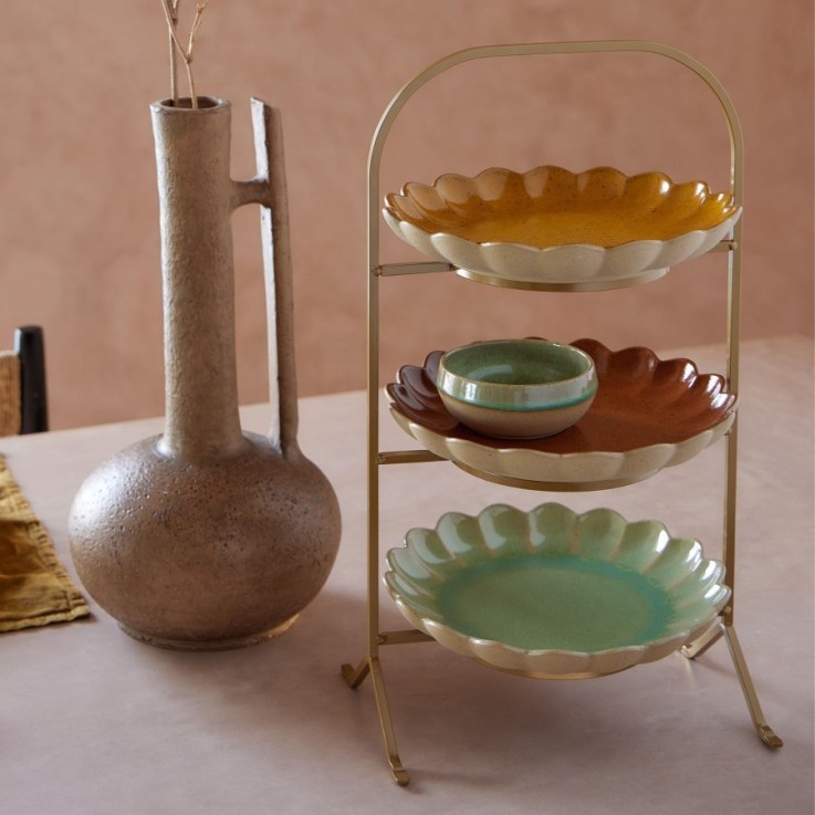 Assiette Apéritifs Marrakesh en grès