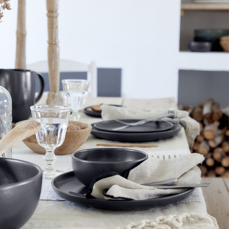 Set Table 30 Pièces avec Tasse et Soucoupe à Café Pacifica by Casafina en grès