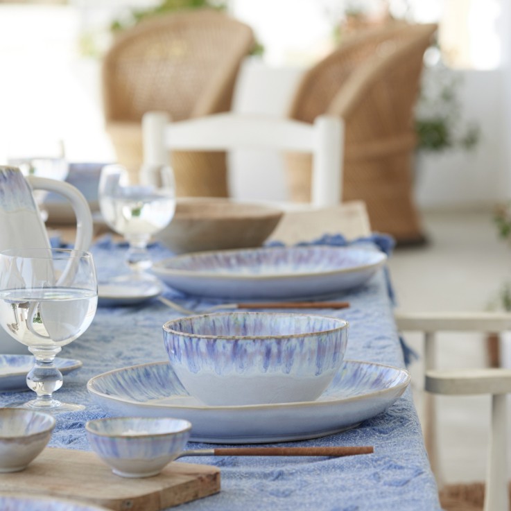 Set Table 30 Pièces avec Tasse et Soucoupe à Café Brisa en grès