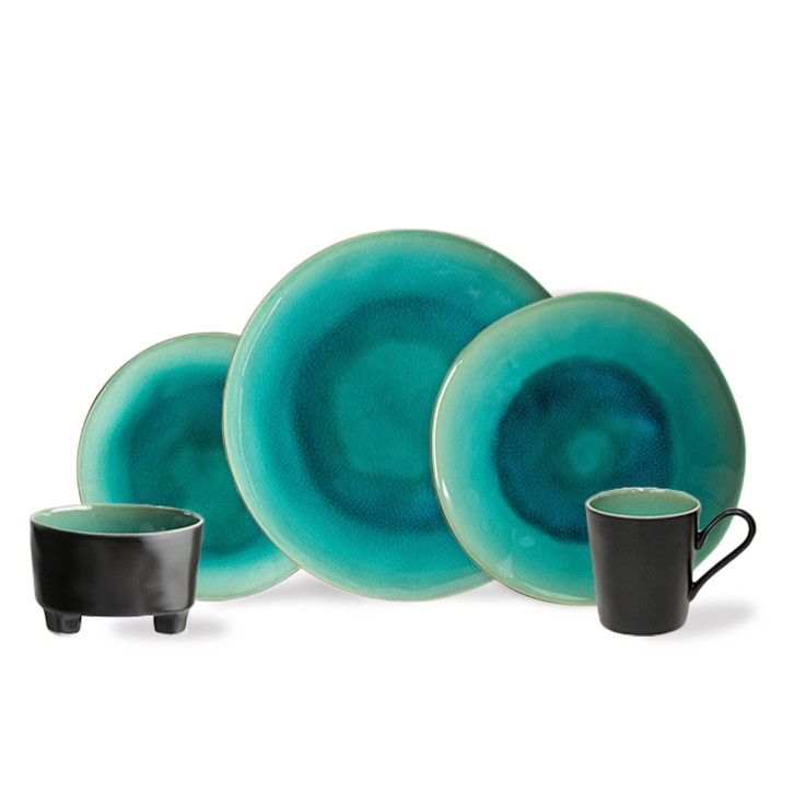 Set Table 30 Pièces avec Tasse Riviera en grès