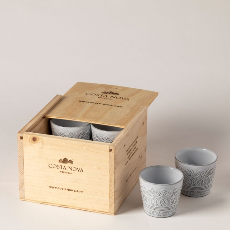 Boîte Gift 8 Tasses Espresso Grespresso en grès