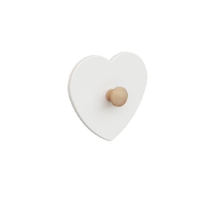 Patère enfant Cœur en bois ESSENTIEL