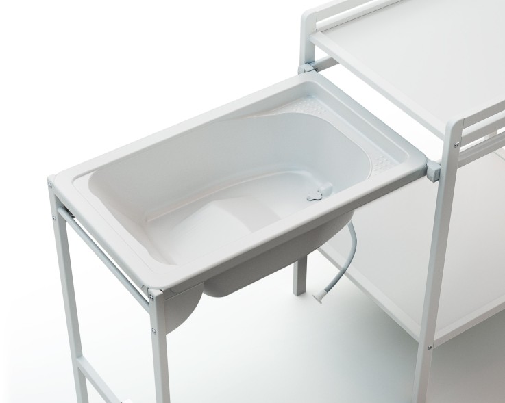 Table à Langer avec Baignoire en bois ESSENTIEL