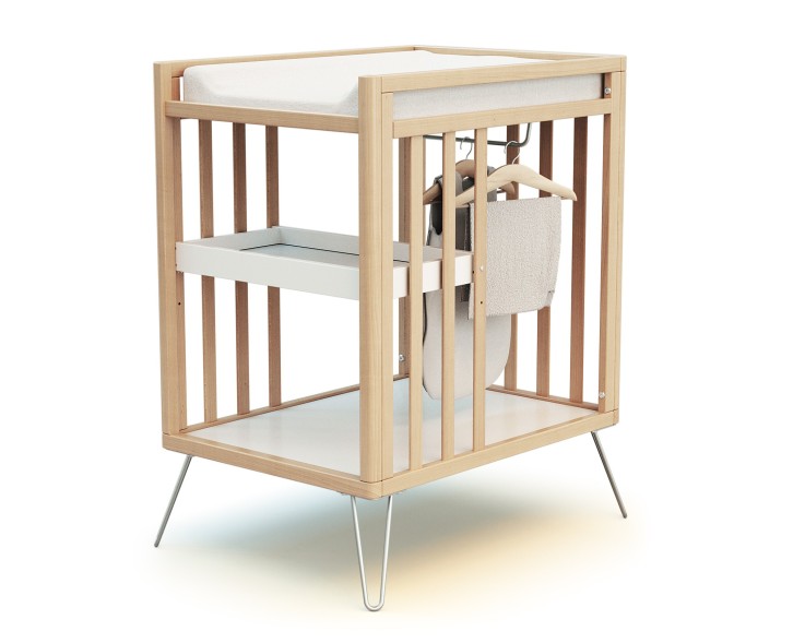 Table à langer 2 étagères en bois ONLY