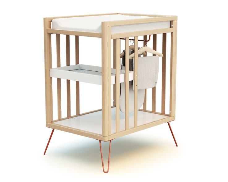 Table à langer 2 étagères en bois ONLY