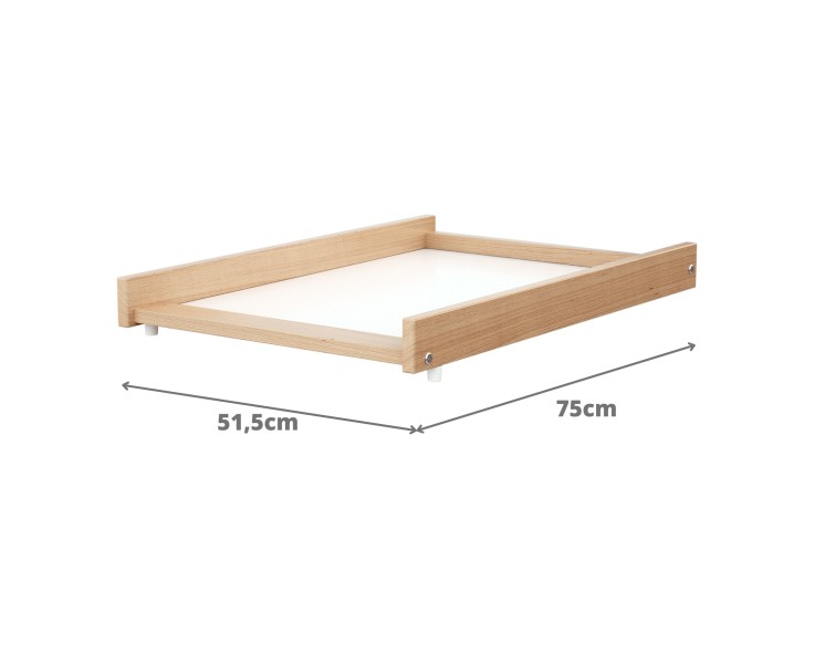 Plan à langer amovible avec matelas pour lit bébé bois ESSENTIEL