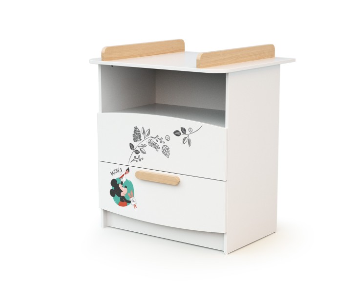 Commode à langer 2 tiroirs, 1 niche DISNEY Doodle Zoo Mickey