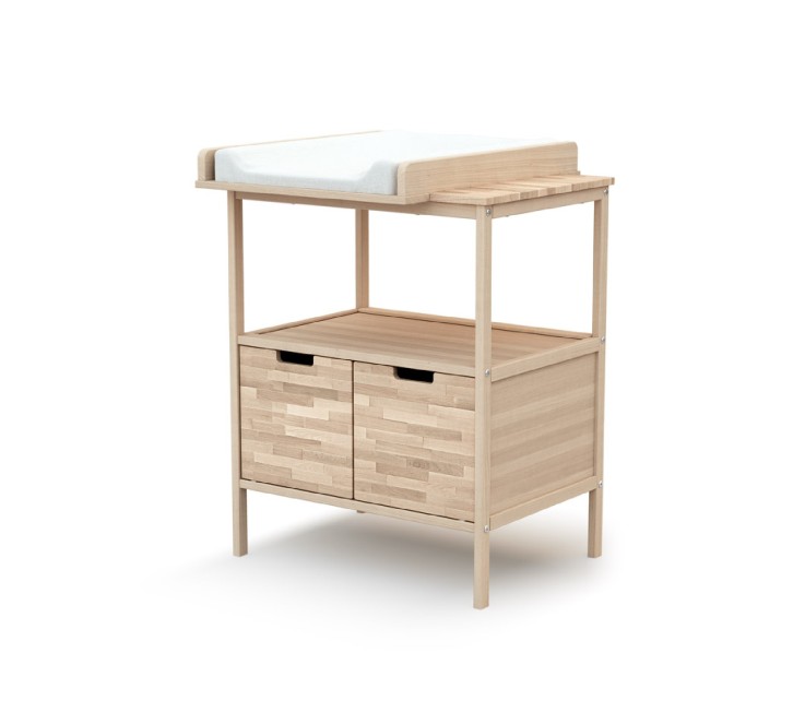 Meuble à langer 2 portes en bois ESSENTIEL