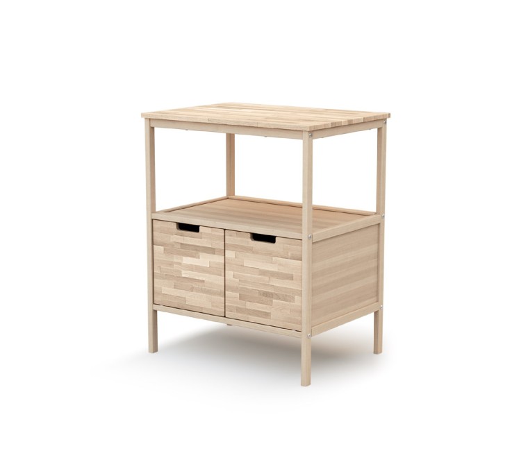 Meuble à langer 2 portes en bois ESSENTIEL