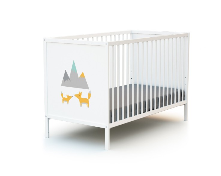 Lit bébé en bois Renard ALBA 60 x 120 cm