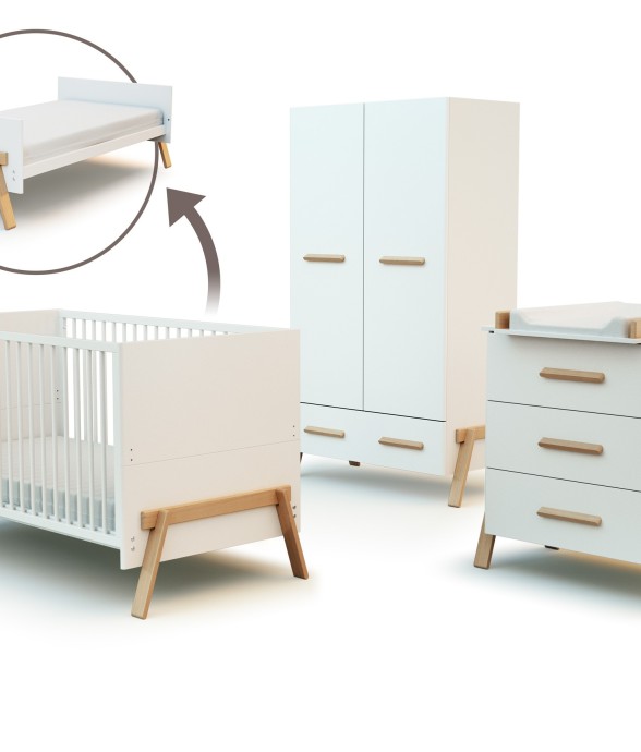 Chambre bébé lit, commode à...
