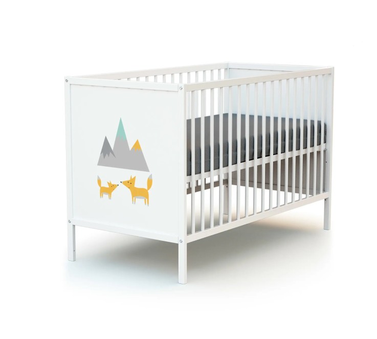 Chambre bébé lit et commode à langer en bois Renard ALBA