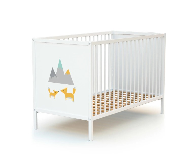 Chambre bébé lit et commode à langer en bois Renard ALBA