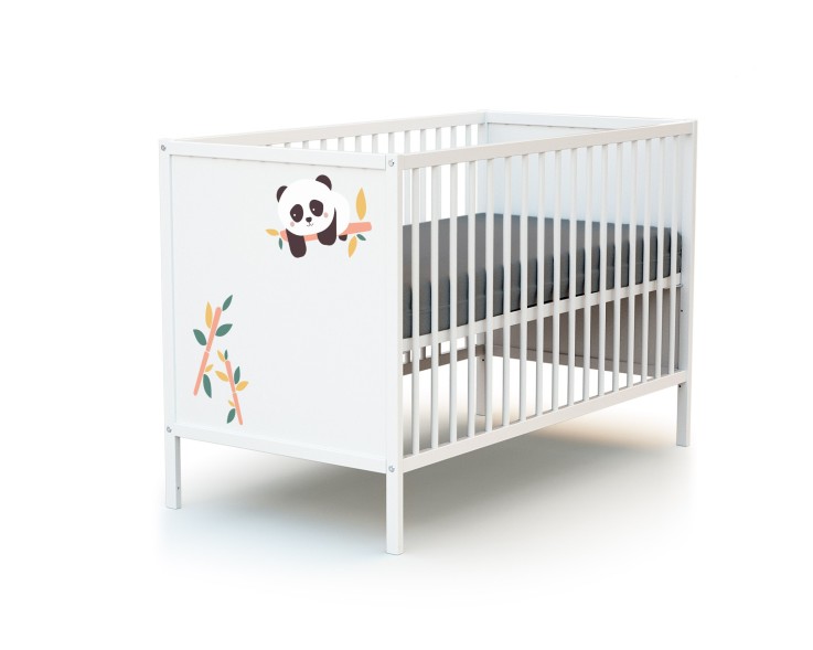 Chambre bébé lit et commode à langer en bois Panda ALBA
