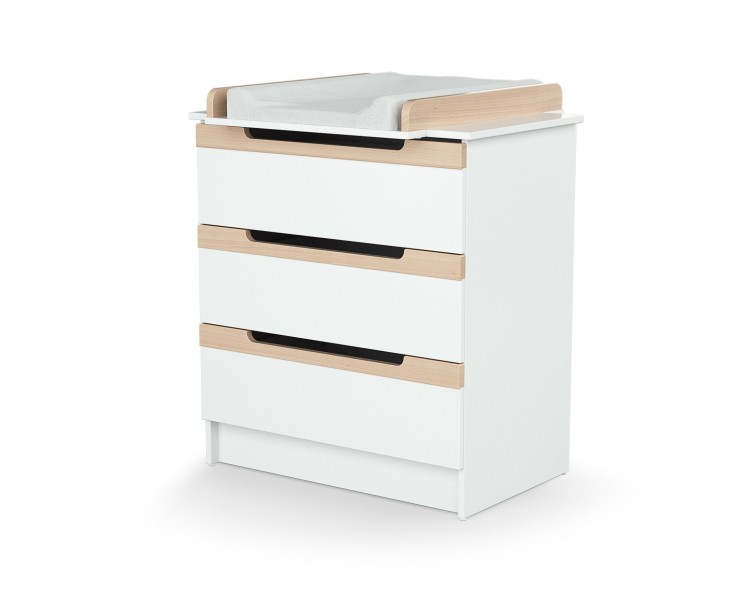 Chambre bébé lit, commode à langer et armoire en bois CARROUSEL