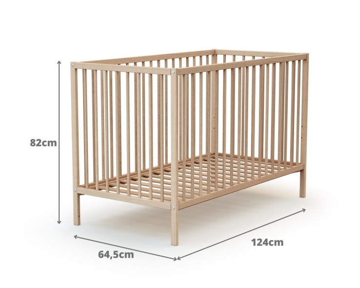 Lit bébé en bois avec matelas