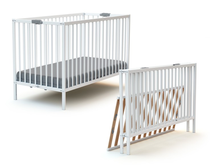 Lit bébé pliant en bois