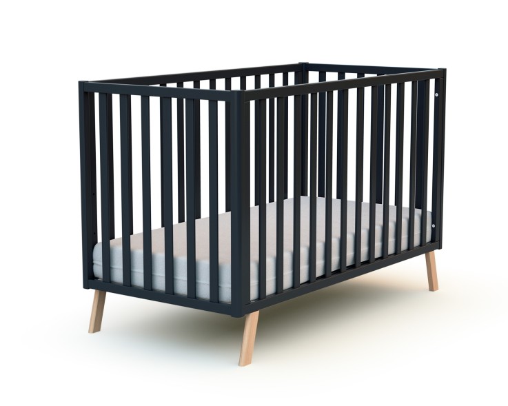 Lit cabane bébé évolutif en bois CONFORT 60 x 120 cm