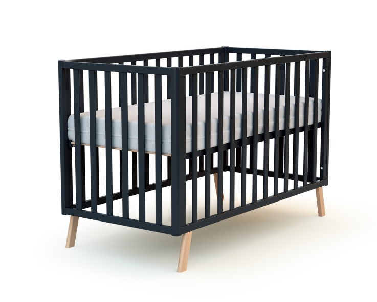 Lit cabane bébé évolutif en bois CONFORT 60 x 120 cm