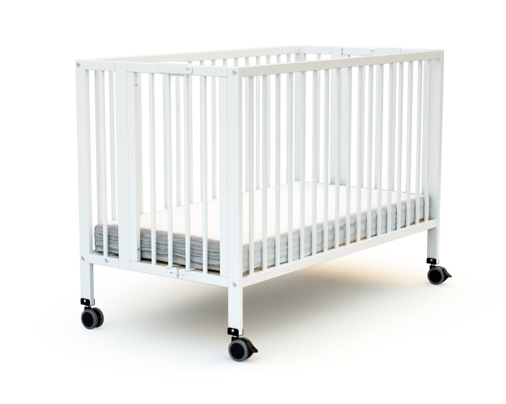 Lit bébé pliant en bois ESSENTIEL 60 x 120 cm