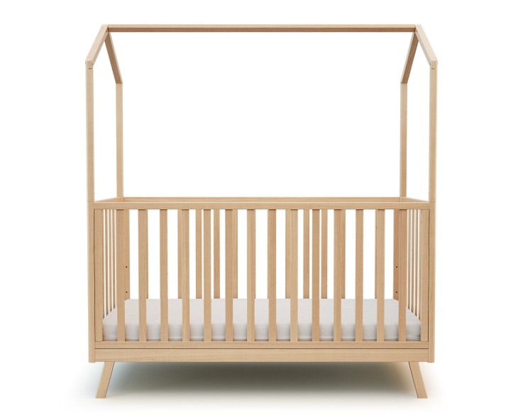Lit cabane bébé évolutif en bois CONFORT 70 x 140 cm