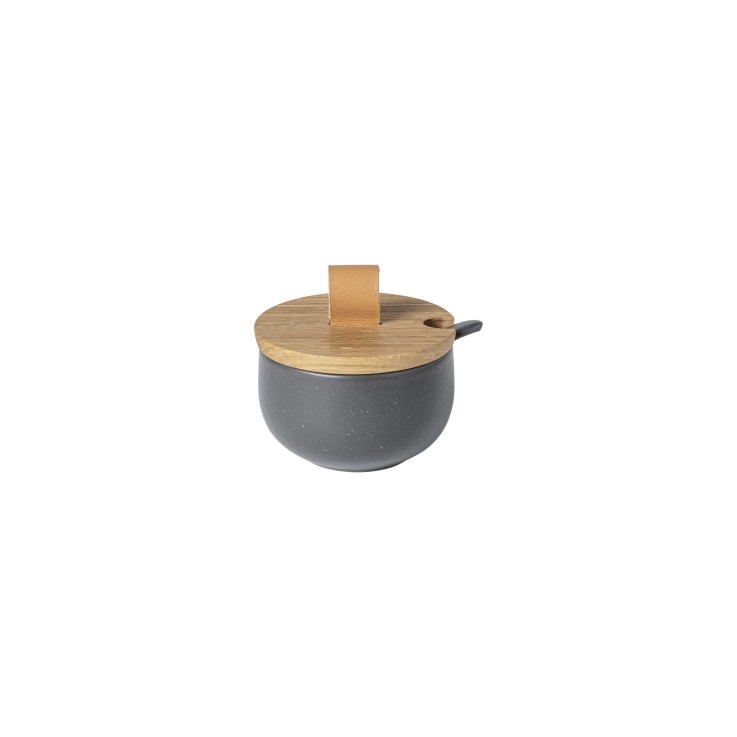 Sucrier avec Couvercle en Bois et Cuillère Pacifica by Casafina en grès
