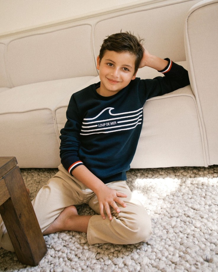 Sweat Enfant Loup De Mer Coton Bio