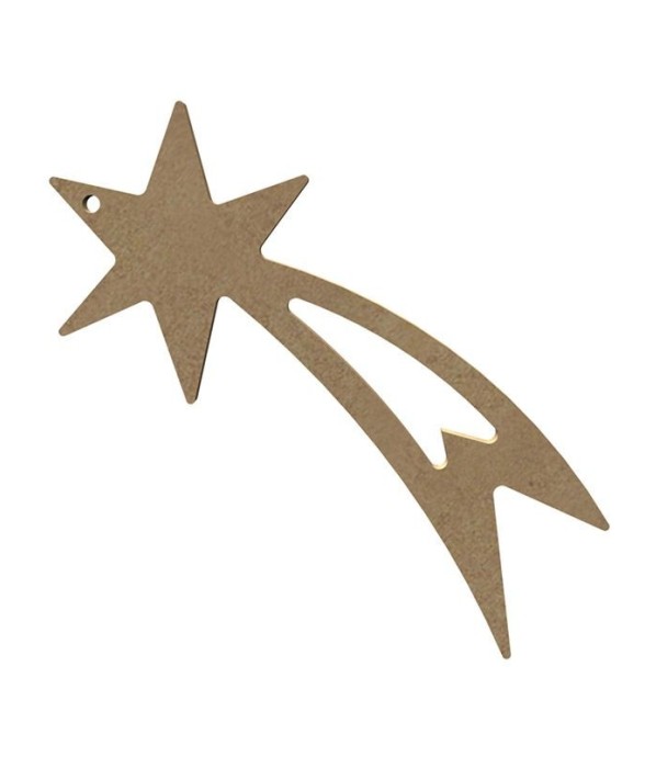 Étoile filante en bois MDF...