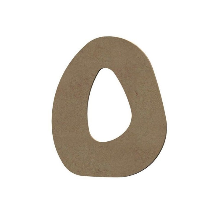 Lettre majuscule O en bois MDF à décorer - 15 cm