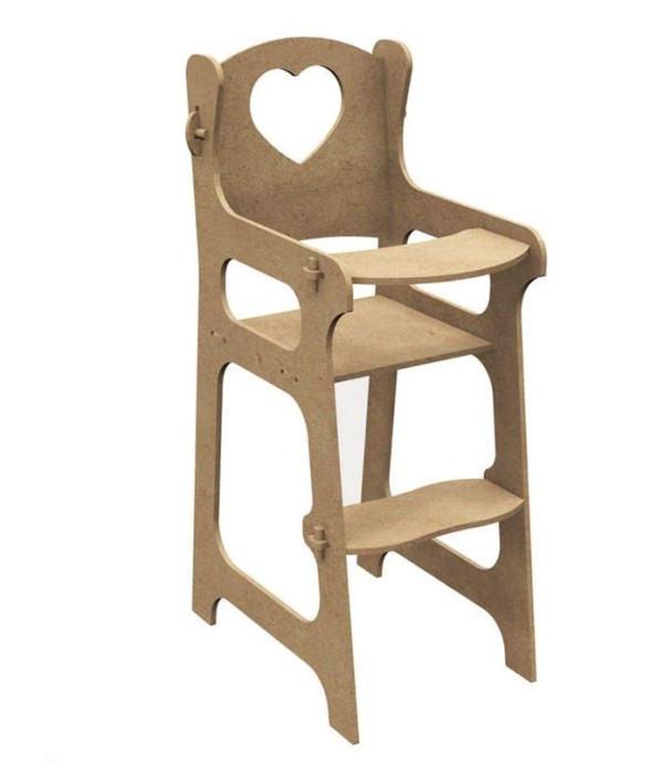 Chaise haute de poupée en...