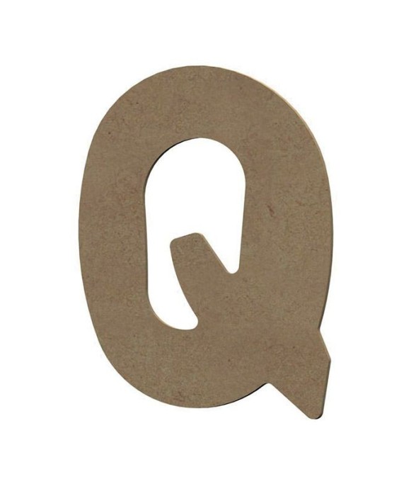 Lettre majuscule Q en bois...