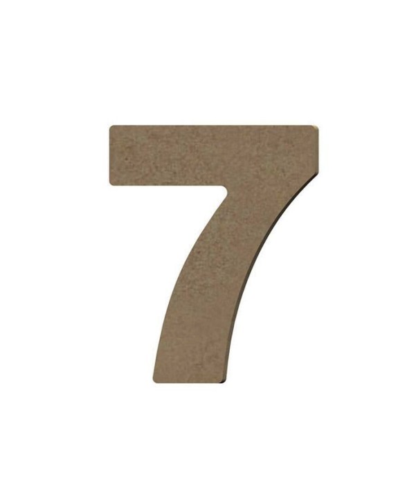 Chiffre 7 en bois MDF à...