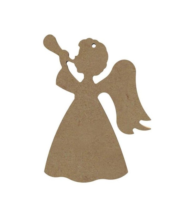 Ange musicien en bois MDF à...
