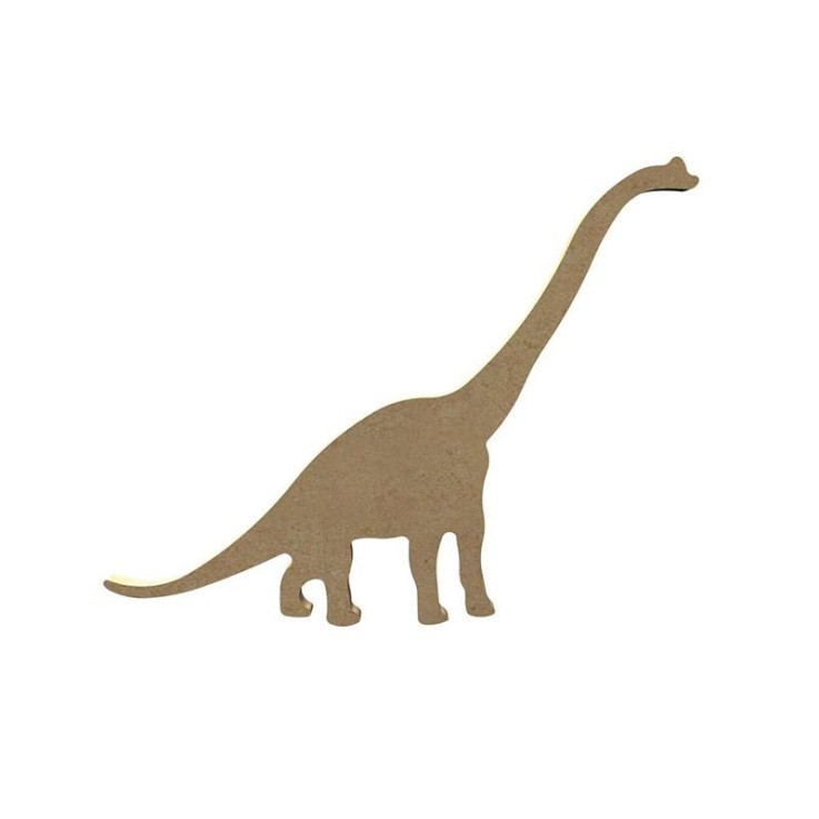 Diplodocus en bois MDF à décorer - 20 x 14 cm