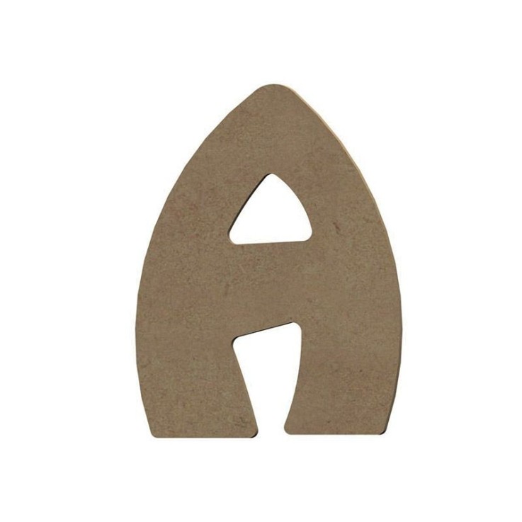 Lettre majuscule A en bois MDF à décorer - 8 cm