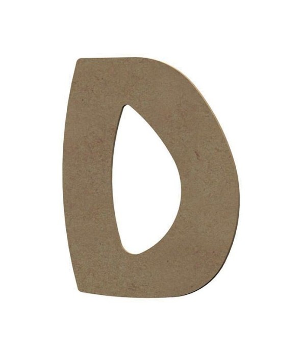 Lettre majuscule D en bois...