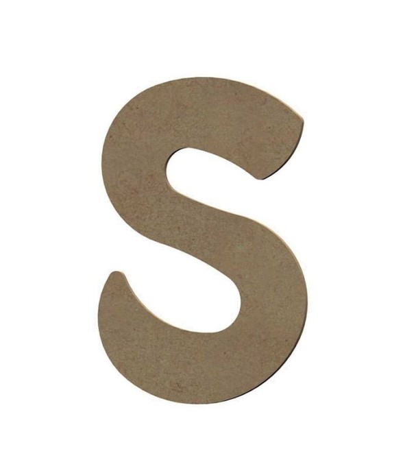 Lettre majuscule S en bois...